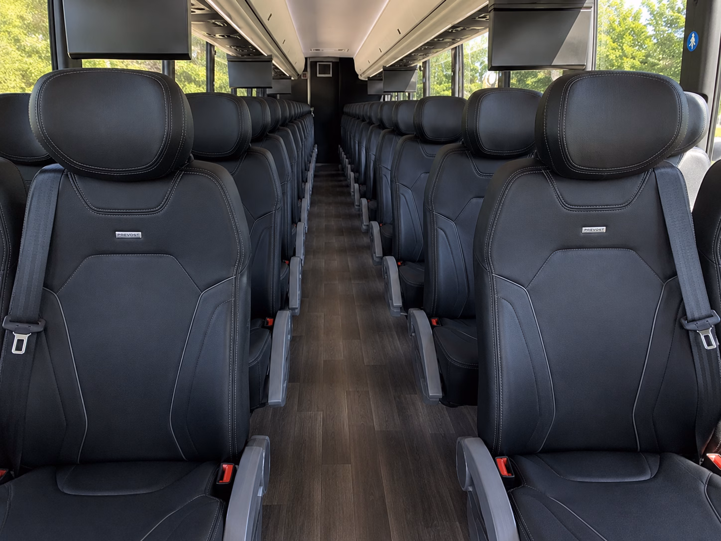 fairfield charter bus rental interior