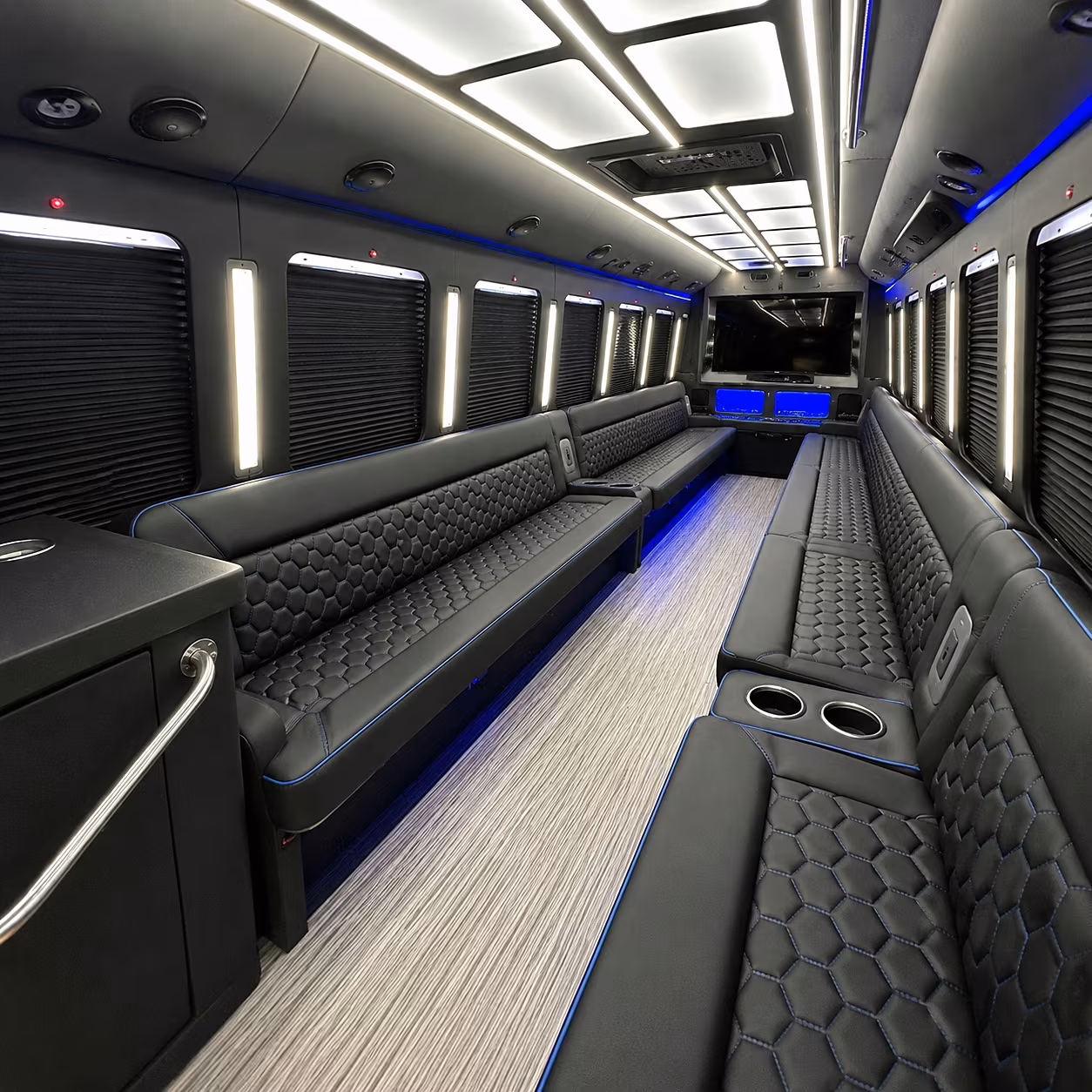 use a party bus to make the greek theatre night start early